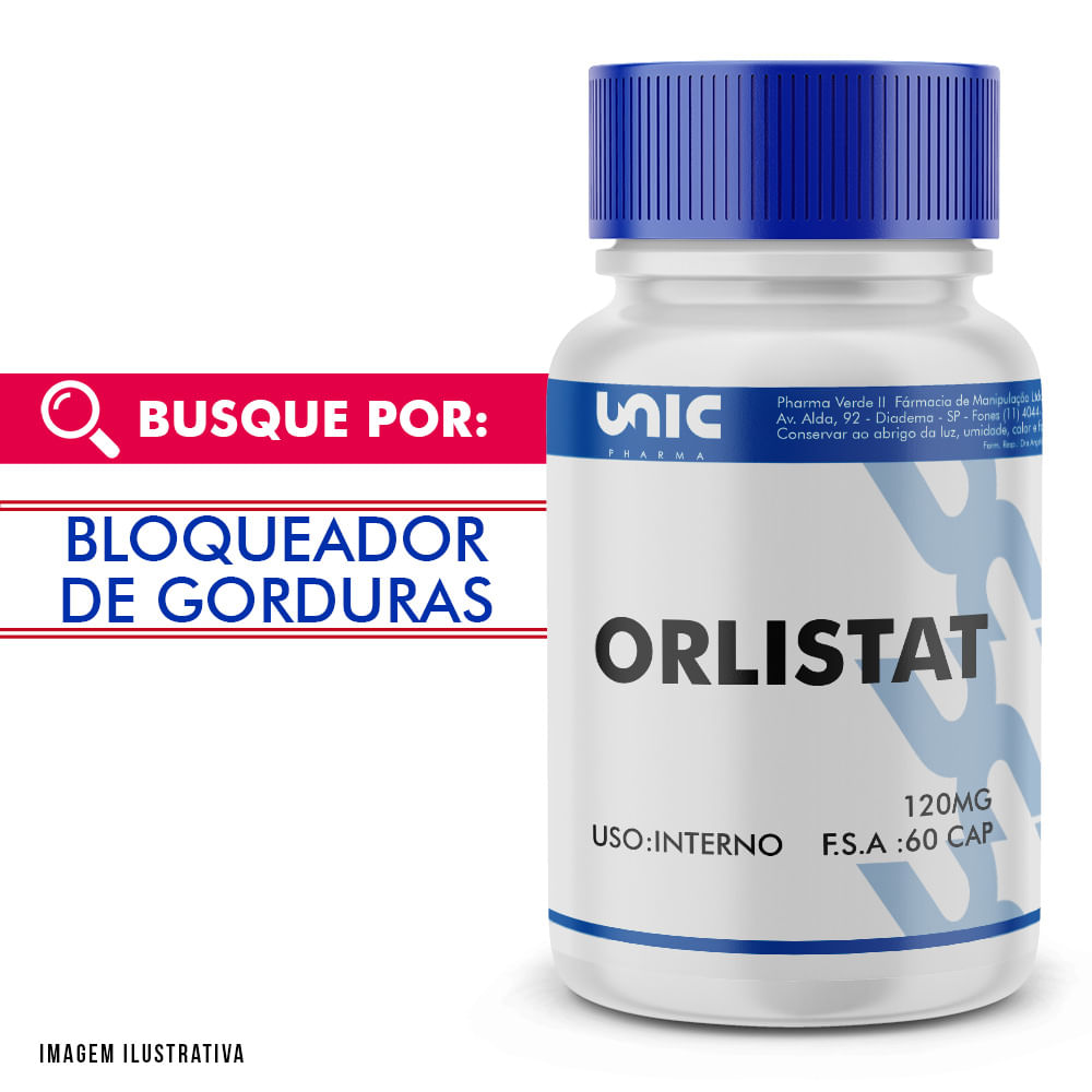 Caixa orlistati 120 mg 60 capsulas UnicPharma