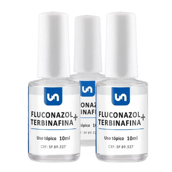 Kit 3 Fluconazol + Terbinafina esmalte 10 ml (cada)